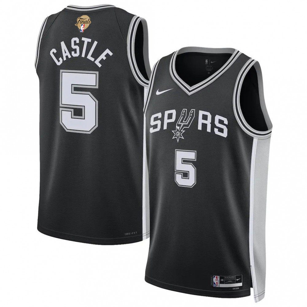 Stephon Castle San Antonio Spurs Black Unisex 2026 NBA Finals Patch Swingman Player Jersey - Icon Edition-Pro Kit Vault | Brand New 26/27 Sports Jerseys